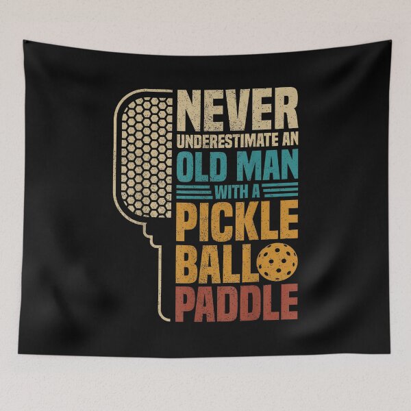 Item preview, Mens Never Underestimate an Old Man with A Pickleball Paddle designed and sold by Boutkimaewab.