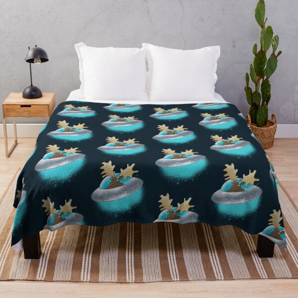 Item preview, Moose in UFO Saucer - Whimsical Snowy Alien Moose Illustration designed and sold by TheArtOfTreble.