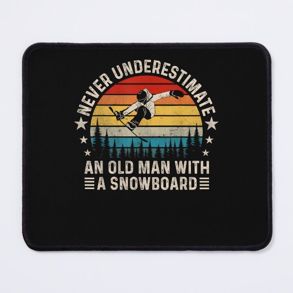 Item preview, Never Underestimate An Old Man With A Snowboard Funny Skiing designed and sold by Boutkimaewab.