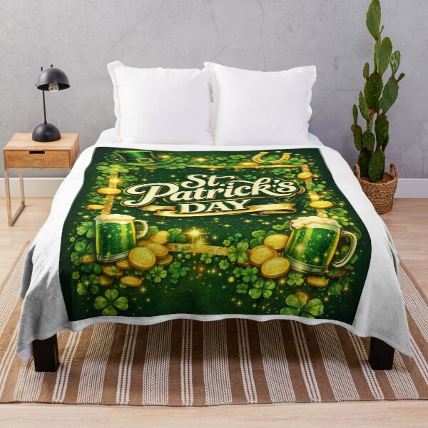 Item preview, St. Patrick’s Day Lucky Frame – Shamrock Beer & Gold Design designed and sold by Aura.Creative.