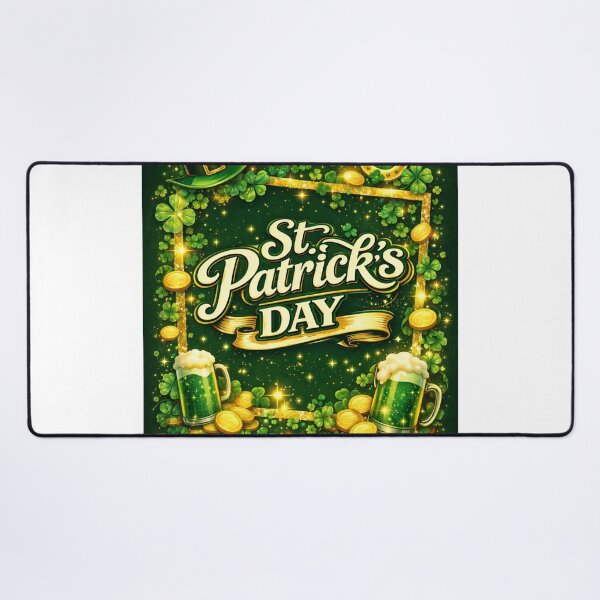 Item preview, St. Patrick’s Day Lucky Frame – Shamrock Beer & Gold Design designed and sold by Aura.Creative.