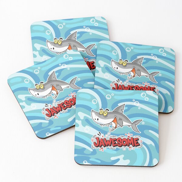 Item preview, Jawesome Shark Pun Funny Great White Cartoon designed and sold by Taridesign.