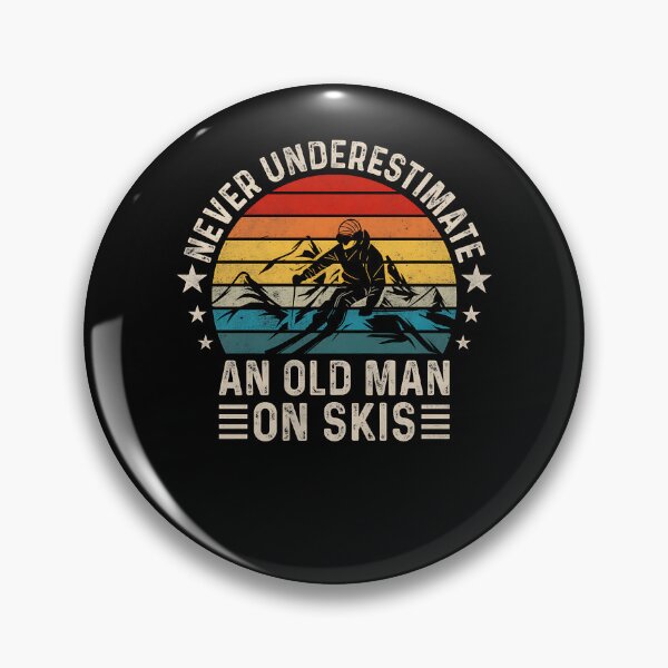 Item preview, Never Underestimate An Old Man On Skis Funny Skiing designed and sold by Boutkimaewab.