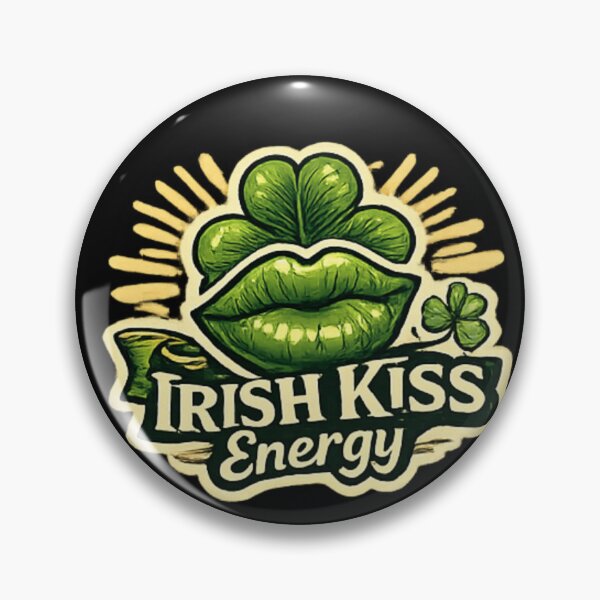 Item preview, Irish Kiss Energy – Funny St. Patrick’s Day Shamrock Lips designed and sold by Aura.Creative.