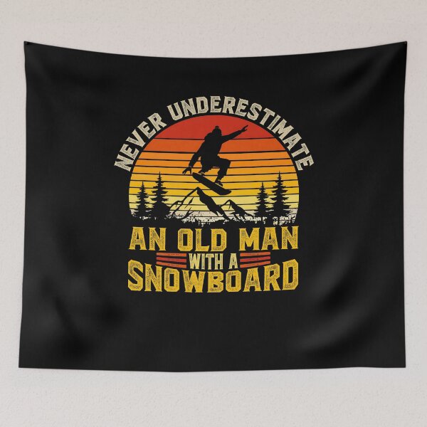 Item preview, Never Underestimate an Old Man with A Snowboard Snowboarding designed and sold by Boutkimaewab.