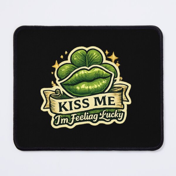 Item preview, Kiss Me I'm Feeling Lucky – Funny St. Patrick’s Day Lips Design designed and sold by Aura.Creative.