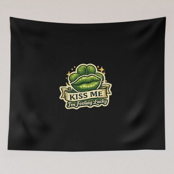 Item preview, Kiss Me I'm Feeling Lucky – Funny St. Patrick’s Day Lips Design designed and sold by Aura.Creative.