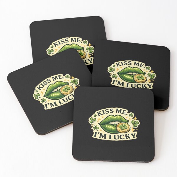 Item preview, Kiss Me I'm Lucky – Funny St. Patrick’s Day Shamrock Lips designed and sold by Aura.Creative.