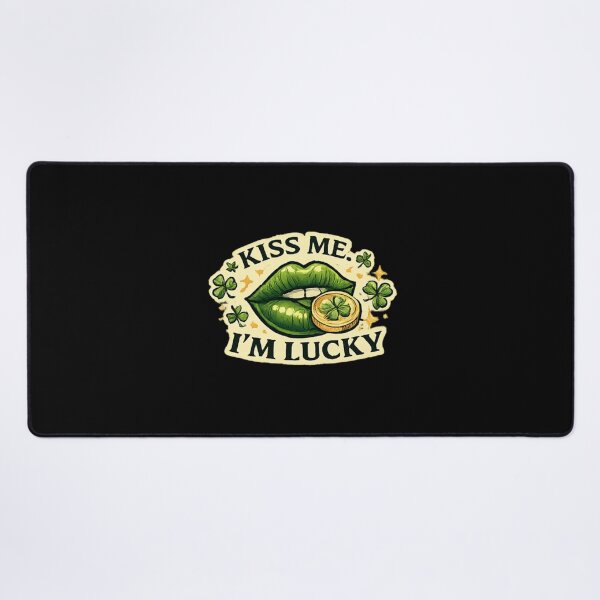 Item preview, Kiss Me I'm Lucky – Funny St. Patrick’s Day Shamrock Lips designed and sold by Aura.Creative.