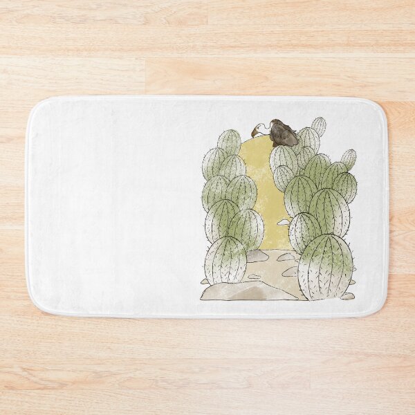 Item preview, Vulture Over Cactus Sunset Arch - Desert Nature Whimsical Illustration designed and sold by TheArtOfTreble.