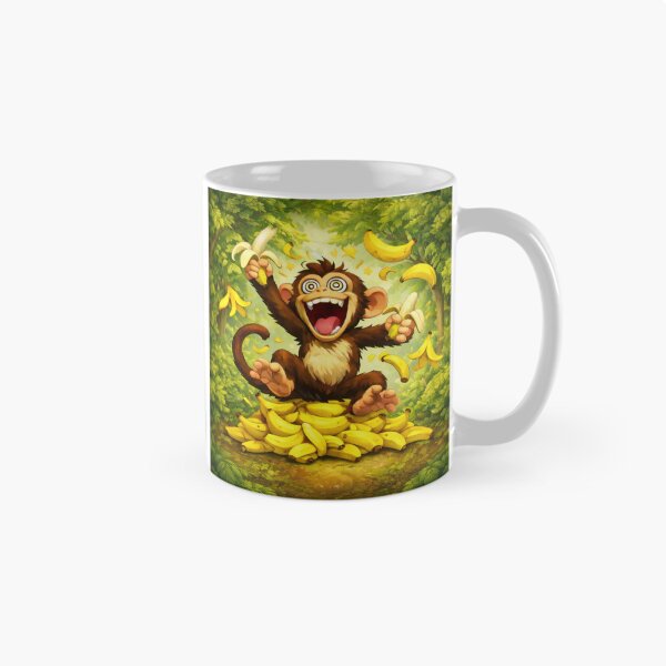 Item preview, Crazy Monkey Banana Feast Sticker designed and sold by jgvisualarts.