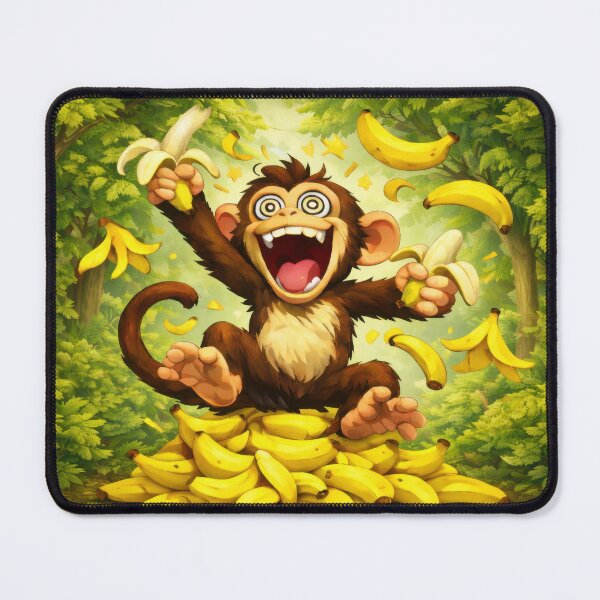 Item preview, Crazy Monkey Banana Feast Sticker designed and sold by jgvisualarts.