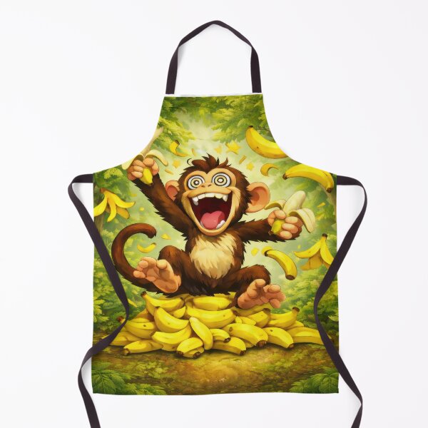 Item preview, Crazy Monkey Banana Feast Sticker designed and sold by jgvisualarts.