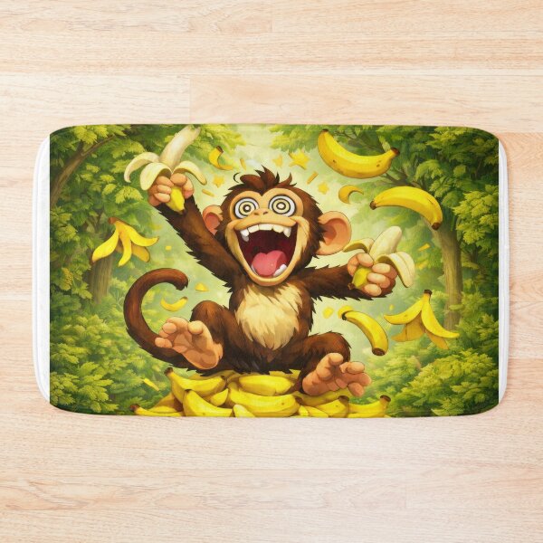 Item preview, Crazy Monkey Banana Feast Sticker designed and sold by jgvisualarts.