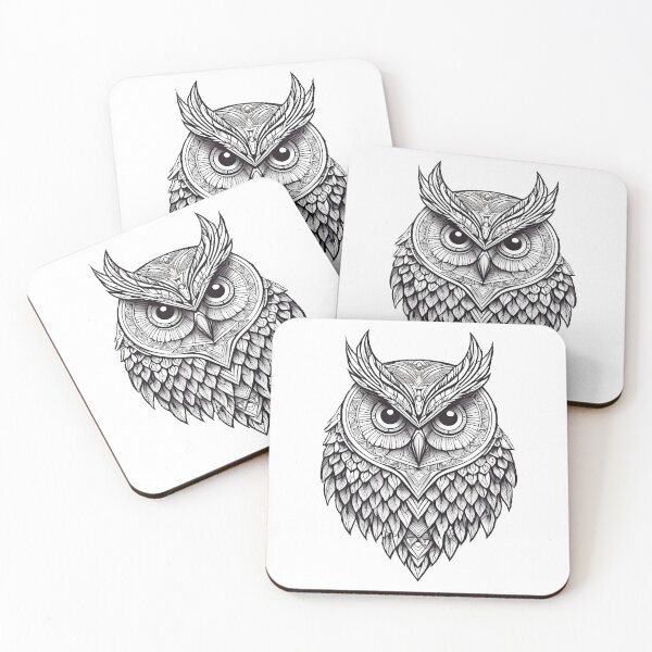 Item preview, Ornamental Owl Line Art - 5 designed and sold by RELAX STATION.