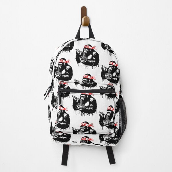 Item preview, Gorilla Eating Ramen Kanji Headband Japanese Ramen Design designed and sold by EthosWear.