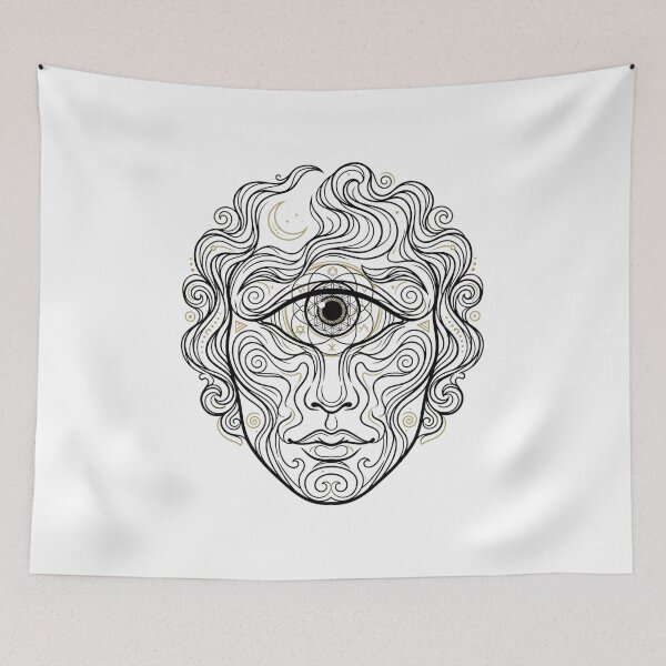 Item preview, Mystic Face Eye Sacred Geometry Emblem designed and sold by AD-NOVA!!!.