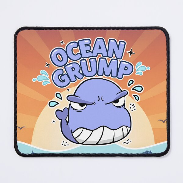 Item preview, Ocean Grump Purple Whale Cartoon designed and sold by Taridesign.