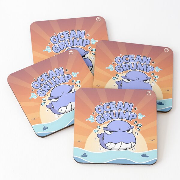 Item preview, Ocean Grump Purple Whale Cartoon designed and sold by Taridesign.
