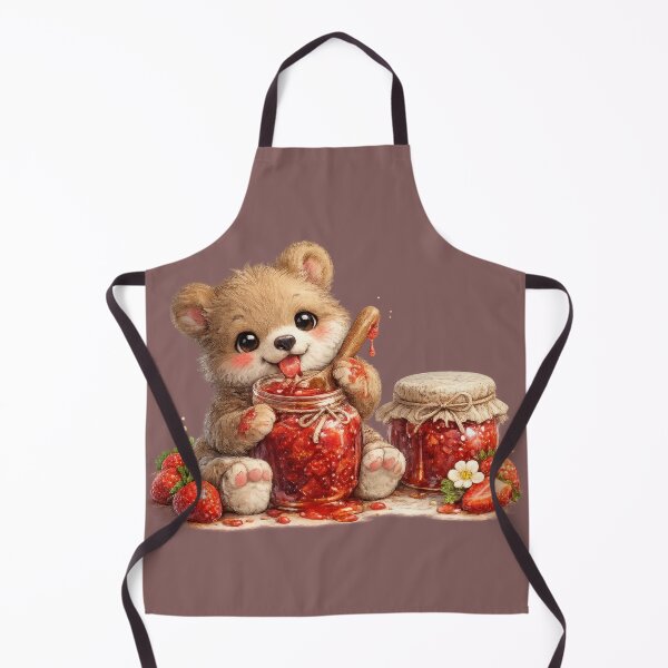 Item preview, Cute Bear With Strawberry Jam Sticker designed and sold by jgvisualarts.