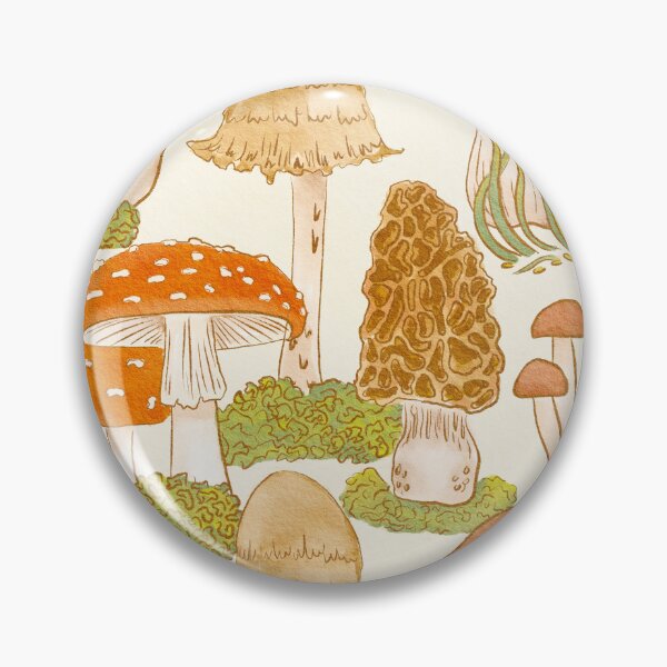 Item preview, Mushroom Forest on Cream White designed and sold by latheandquill.