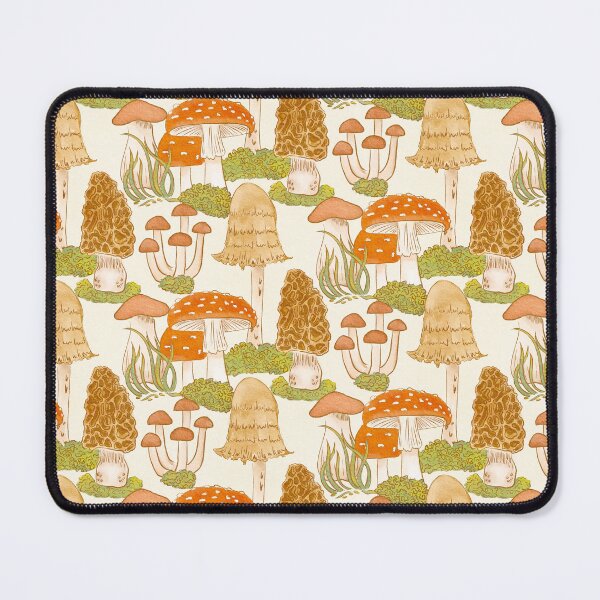 Item preview, Mushroom Forest on Cream White designed and sold by latheandquill.