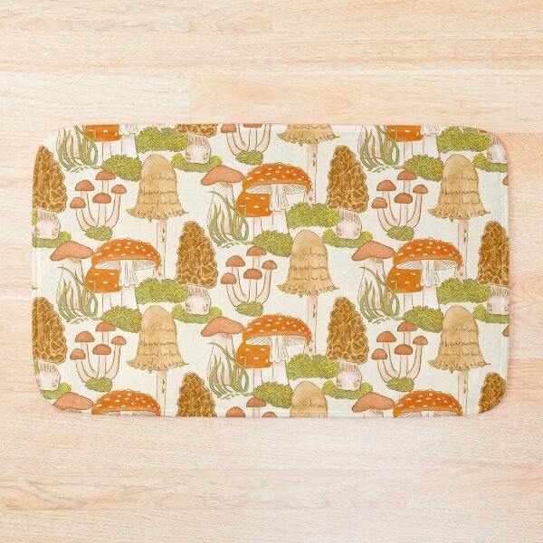 Item preview, Mushroom Forest on Cream White designed and sold by latheandquill.