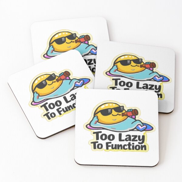 Item preview, Too Lazy To Function Funny Lazy Cartoon sticker. designed and sold by inkoravisualart.