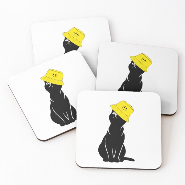 Item preview, Black cat with yellow hat best for cat lovers  designed and sold by Like it.