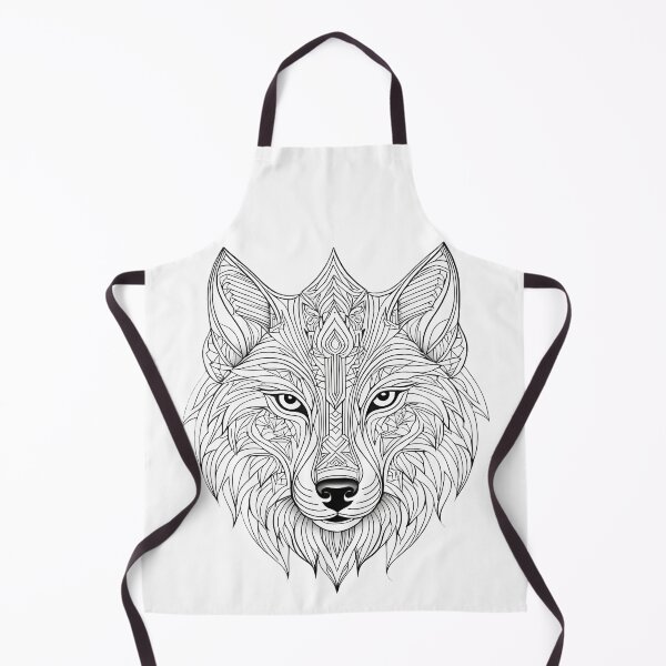 Item preview, Ornamental Wolf Line Art - 2 designed and sold by RELAX STATION.