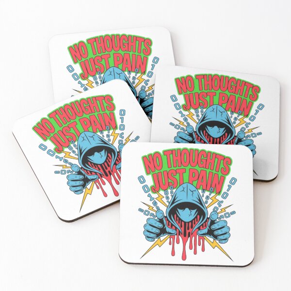 Item preview, No Thoughts Just Pain – Dark Hacker Streetwear Graphic designed and sold by NewUSShop.