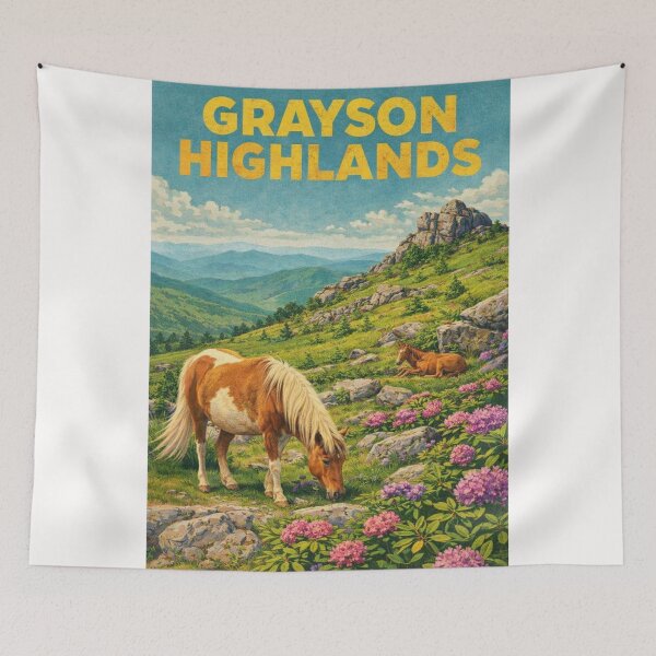 Item preview, Wild Ponies of Grayson Highlands in Appalachian Mountains designed and sold by Places On Earth.