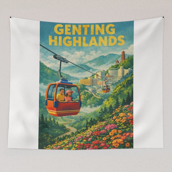 Item preview, Genting Highlands Cable Car Over Resorts World Genting, Pahang Malaysia designed and sold by Places On Earth.