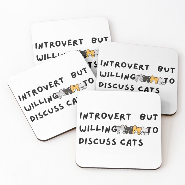 Item preview, Introvert But Willing To Discuss Cats – Funny Cat Introvert Meme designed and sold by updo1.