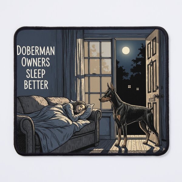 Item preview, Doberman Owners Sleep Better designed and sold by PetJoyPrintsCO.