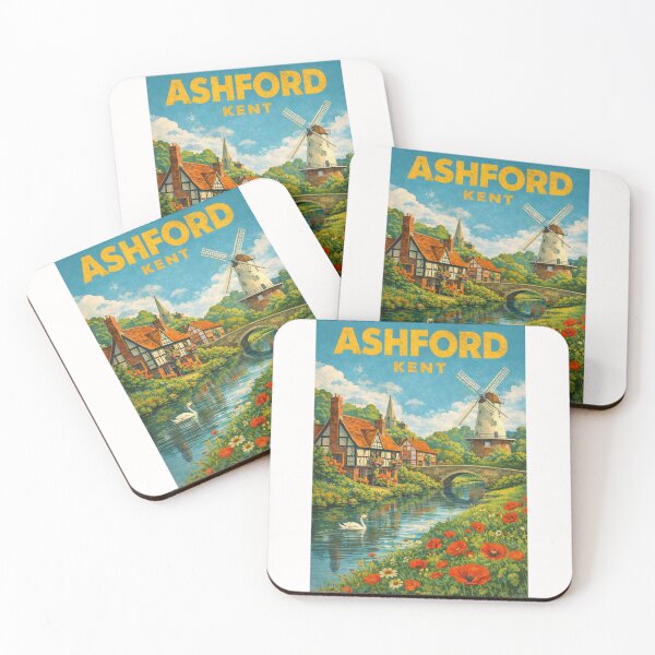 Item preview, Ashford Village and Great Stour River in Kent, England designed and sold by Places On Earth.