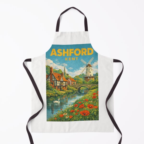 Item preview, Ashford Village and Great Stour River in Kent, England designed and sold by Places On Earth.