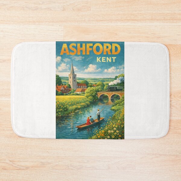 Item preview, Ashford Countryside and Great Stour Railway Bridge in Kent England designed and sold by Places On Earth.