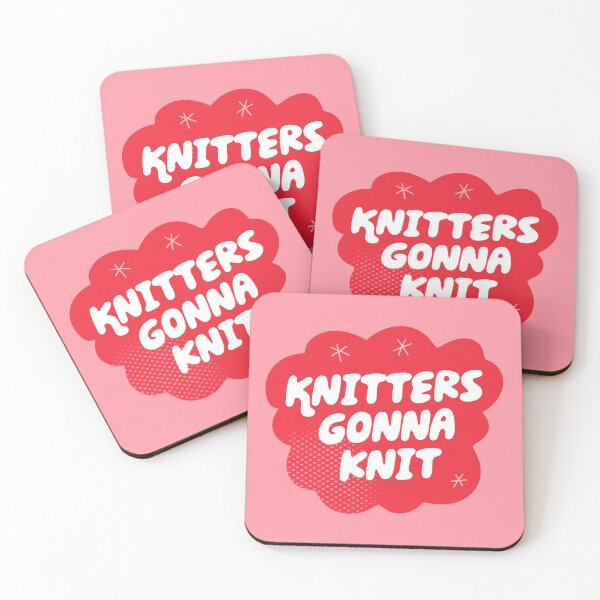 Item preview, Knitters Gonna Knit (Red) designed and sold by yellowflowerhut.