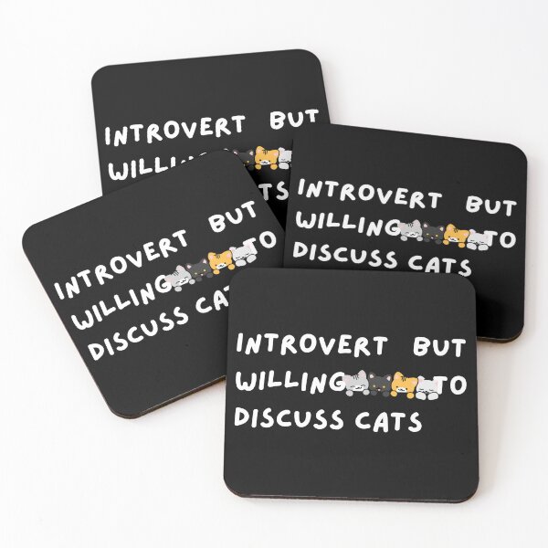 Item preview, Introvert But Willing To Discuss Cats – Funny Cat Introvert Meme designed and sold by updo1.
