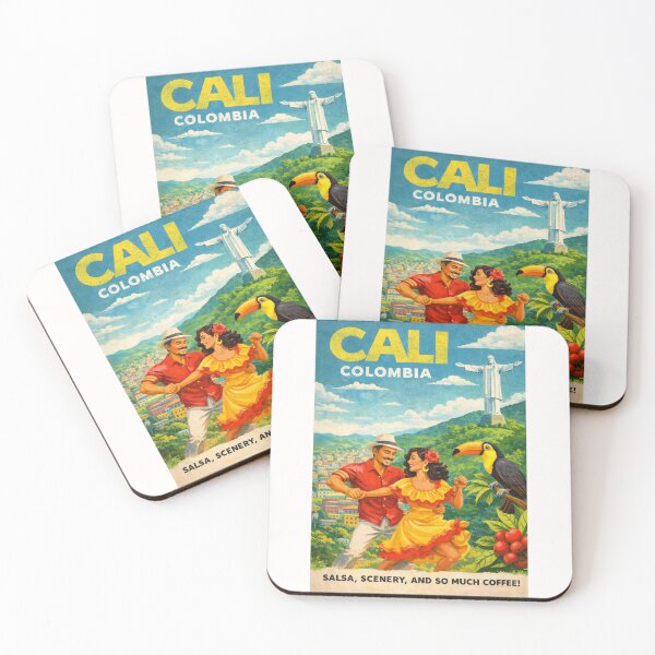 Item preview, Cali Colombia Cristo Rey Monument and Valle del Cauca Cityscape designed and sold by Places On Earth.
