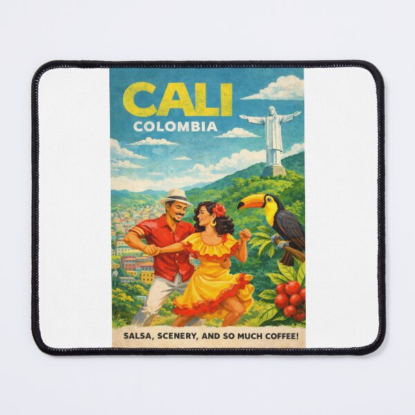 Item preview, Cali Colombia Cristo Rey Monument and Valle del Cauca Cityscape designed and sold by Places On Earth.