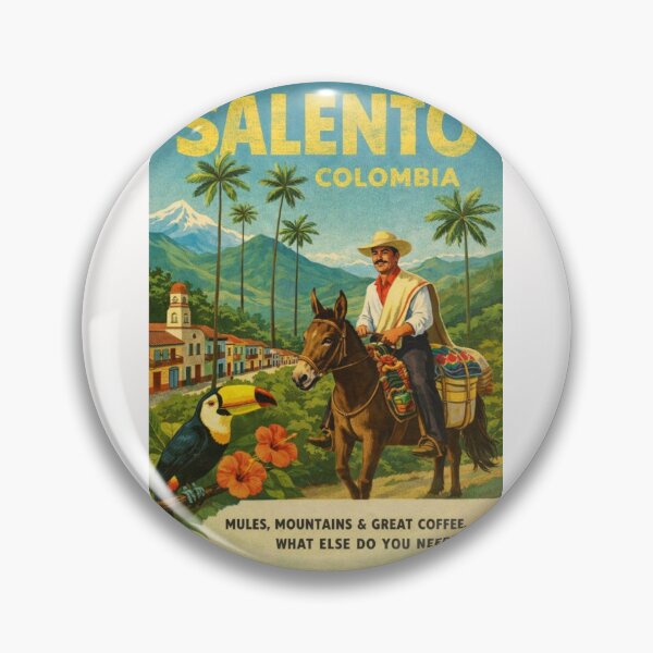 Item preview, Salento Colombia Cocora Valley Coffee Region and Quindío Andes designed and sold by Places On Earth.