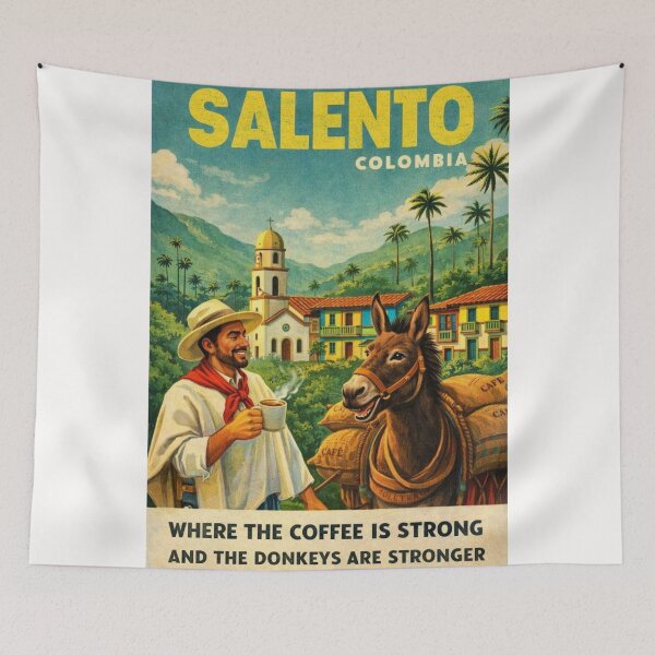 Item preview, Salento Colombia Quindío Coffee Region and Cocora Valley Landscape designed and sold by Places On Earth.