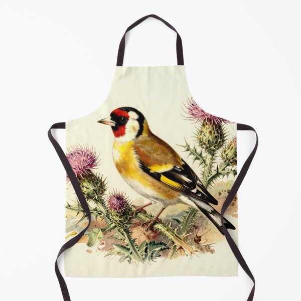 Item preview, European Goldfinch on Thistle – Vintage Natural History Bird Illustration designed and sold by AnimalAirtistry.