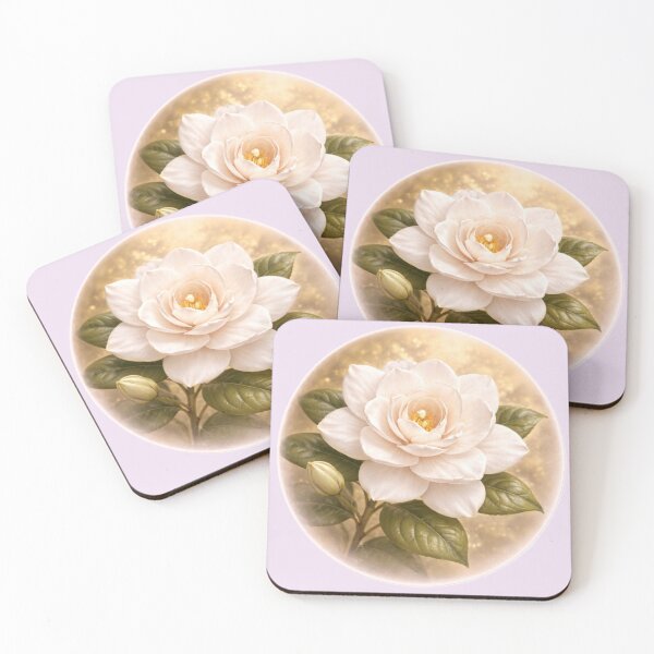Item preview, Fragrant Gardenia Bloom – Classic Floral Portrait designed and sold by TheJoyfulPen.