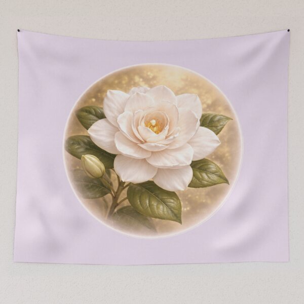 Item preview, Fragrant Gardenia Bloom – Classic Floral Portrait designed and sold by TheJoyfulPen.