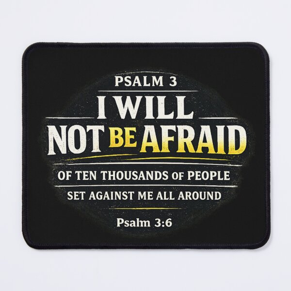 Item preview, Psalm 3:6 I Will Not Be Afraid Shirt – Bold Christian Faith Scripture Tee designed and sold by Dexters Inspiring Creations.