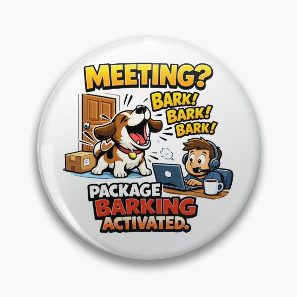 Item preview, Funny Work From Home Barking Dog designed and sold by Icyteedesigns.