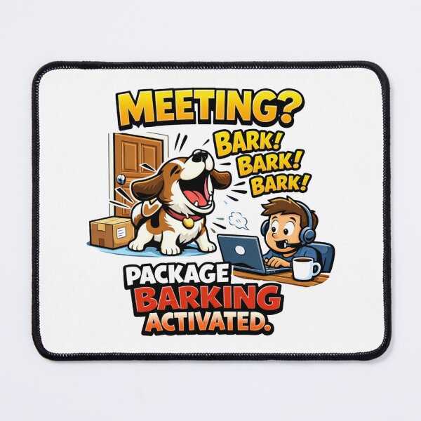 Item preview, Funny Work From Home Barking Dog designed and sold by Icyteedesigns.